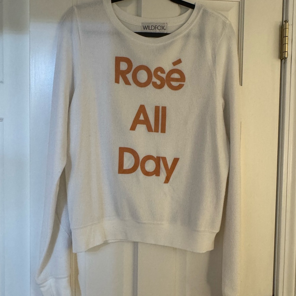 Wildfox White Top with Orange Accents